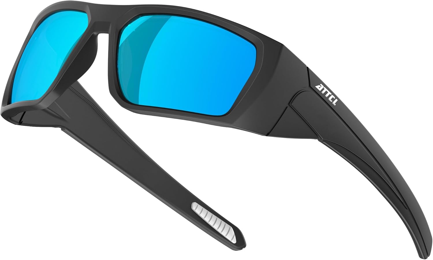ATTCL Polarized Fishing Sunglasses Men: Anti-Glare Ultralight TR90 Frame UV Protection Comfort Fit Wrap Around Sports Glasses