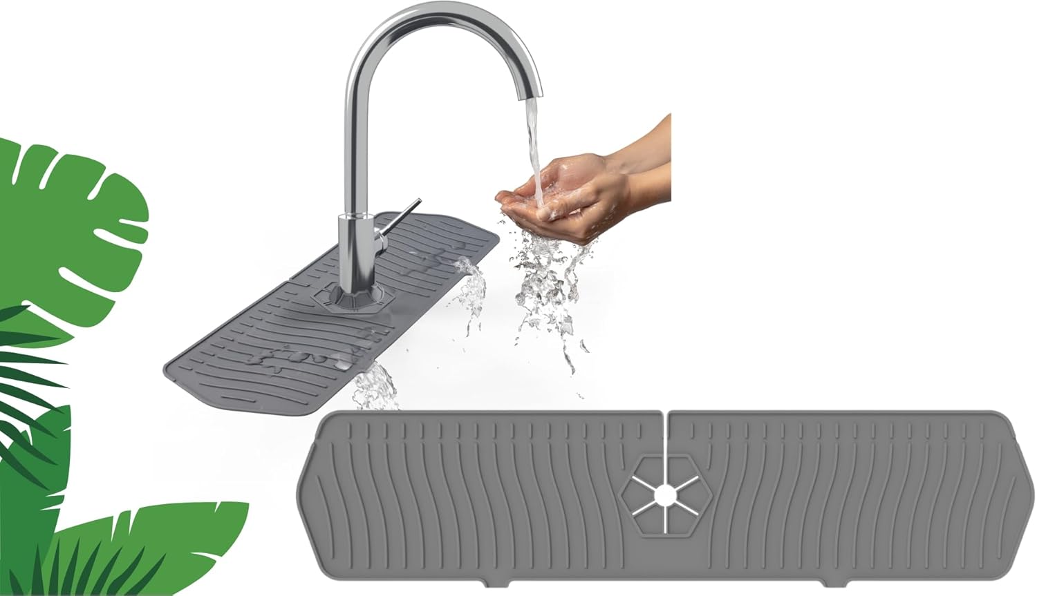 24 inches Silicone Sink Faucet Splash Guard Water Catcher Mat Sink