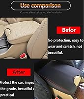 Vista 62 de Great-luck Leather Center Console Cover Armrest Pad,Protector Armrest Box Cover Accessories Keep Your Armrest in a More Comfortable Feeling(black