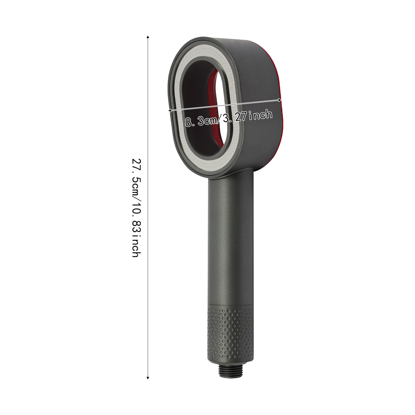 Alcachofa de ducha 3 en 1 con cepillo y esponja, cabezal de ducha con filtro de cambio para agua más pura, ahorro de agua, alta presión, conector G1/2" (gris)