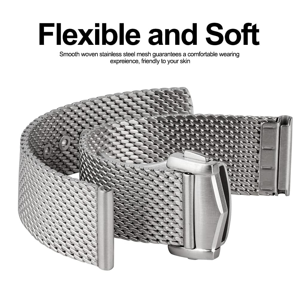 Amazon.com: watchdives Watch Band Stainless Steel Mesh