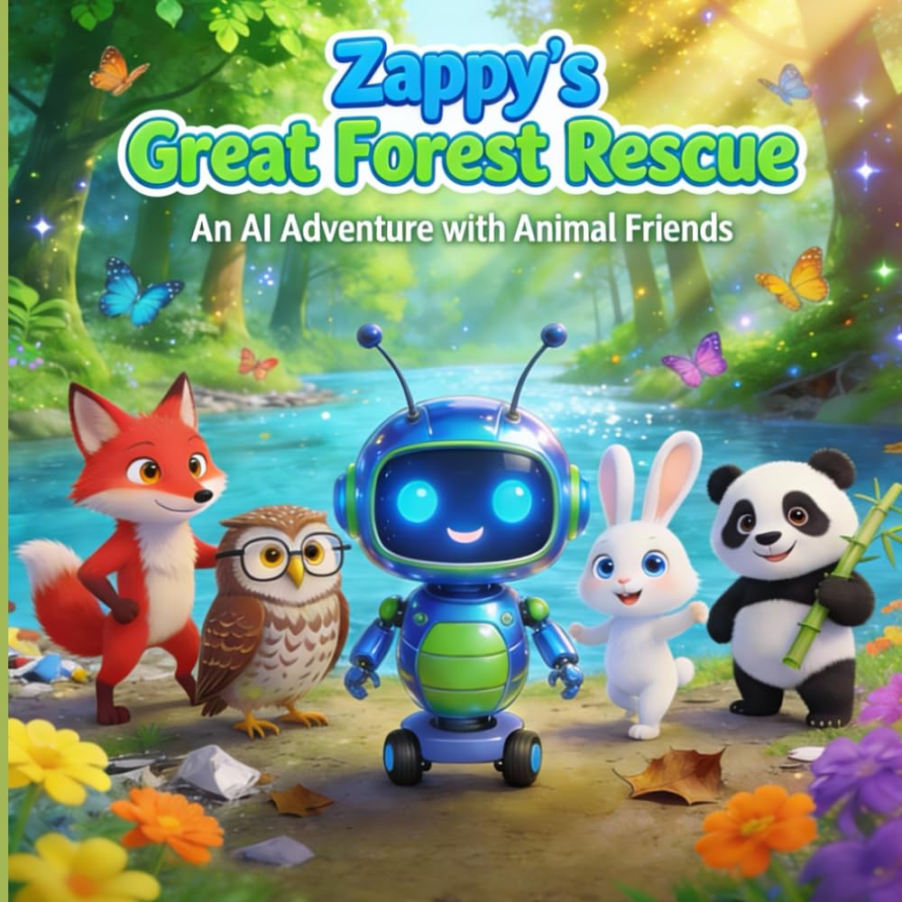 Zappy's Great Forest Rescue: An AI Adventure with Animal Friends: A Fun AI Robot Story About Friendship and Saving the Planet (Ages 4-8)