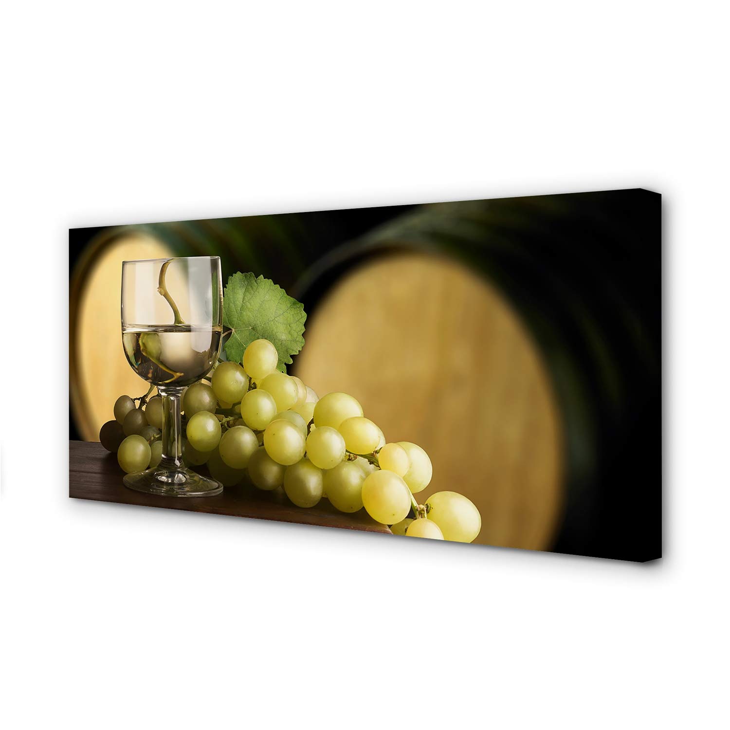 Tableau decoration murale vin et raisin pour sublimer la salle à manger Tulup 100x50