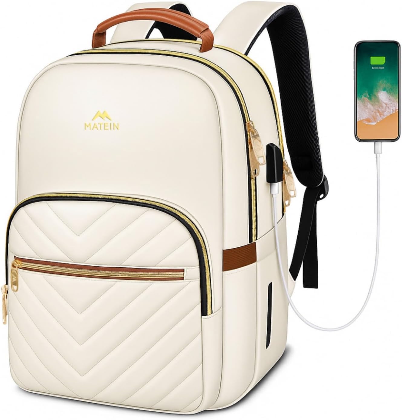 MATEIN Backpack for High School Girls, Large Capacity 17 Inch Laptop Backpack with Multiple Pockets, Water Resistant College Work Bag with USB