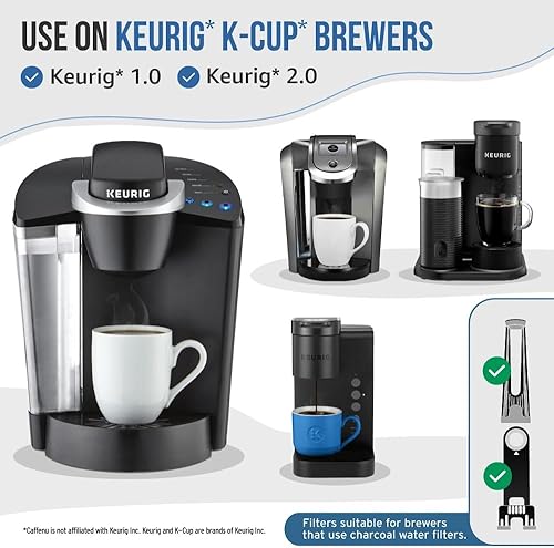 Miniatura 8 de Kit de limpiador y descalcificador compatible con Keurig. Solución de descalcificación de 2 usos, 3 cápsulas de limpieza y 2 filtros de reemplazo.