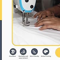 Vista 6 de TBM 1PC Solid Flat Sheet Smooth Touch Hotel Quality 100% Egyptian Cotton Perfectly Fit for Oversize and Extra Height Bed Solid 600 Thread Count