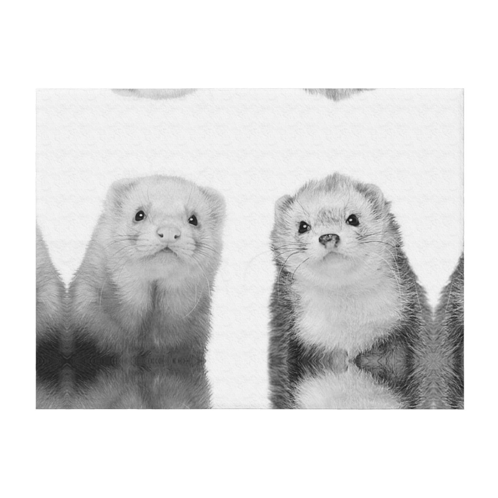 CHANGLEI Ferrets Throw Blanket Flannel (240g) Blanket,Personalised Print Soft Warm Cozy Versatile Blanket For Bed Sofa
