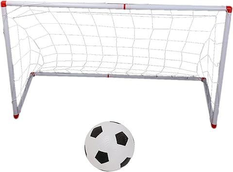 Amazon サッカーゴールポストネット サッカーゴールポストネット軽量キャンプ用の子供のために簡単にインストールできます 106cm Kumjur ゴール