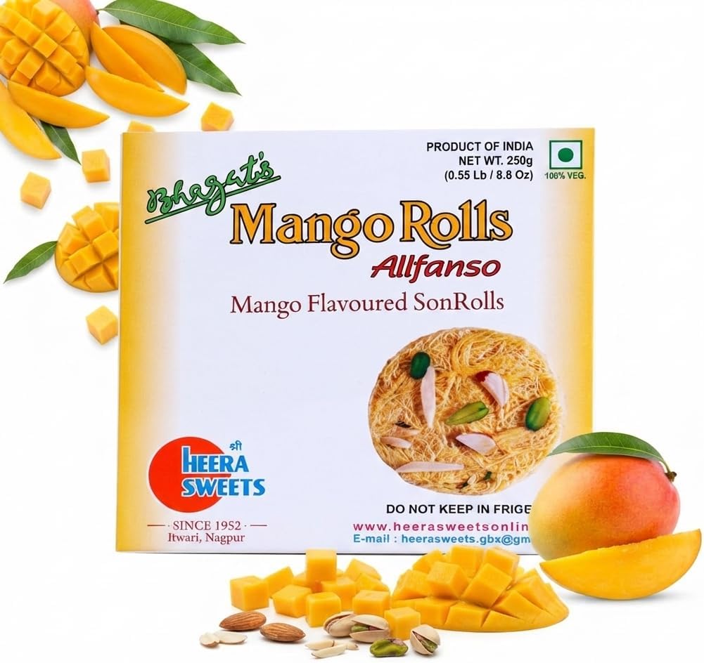 Bhagat's Heera Sweets Sonroll 250gm I Mango Favoured Son Roll (Pack of 4)
