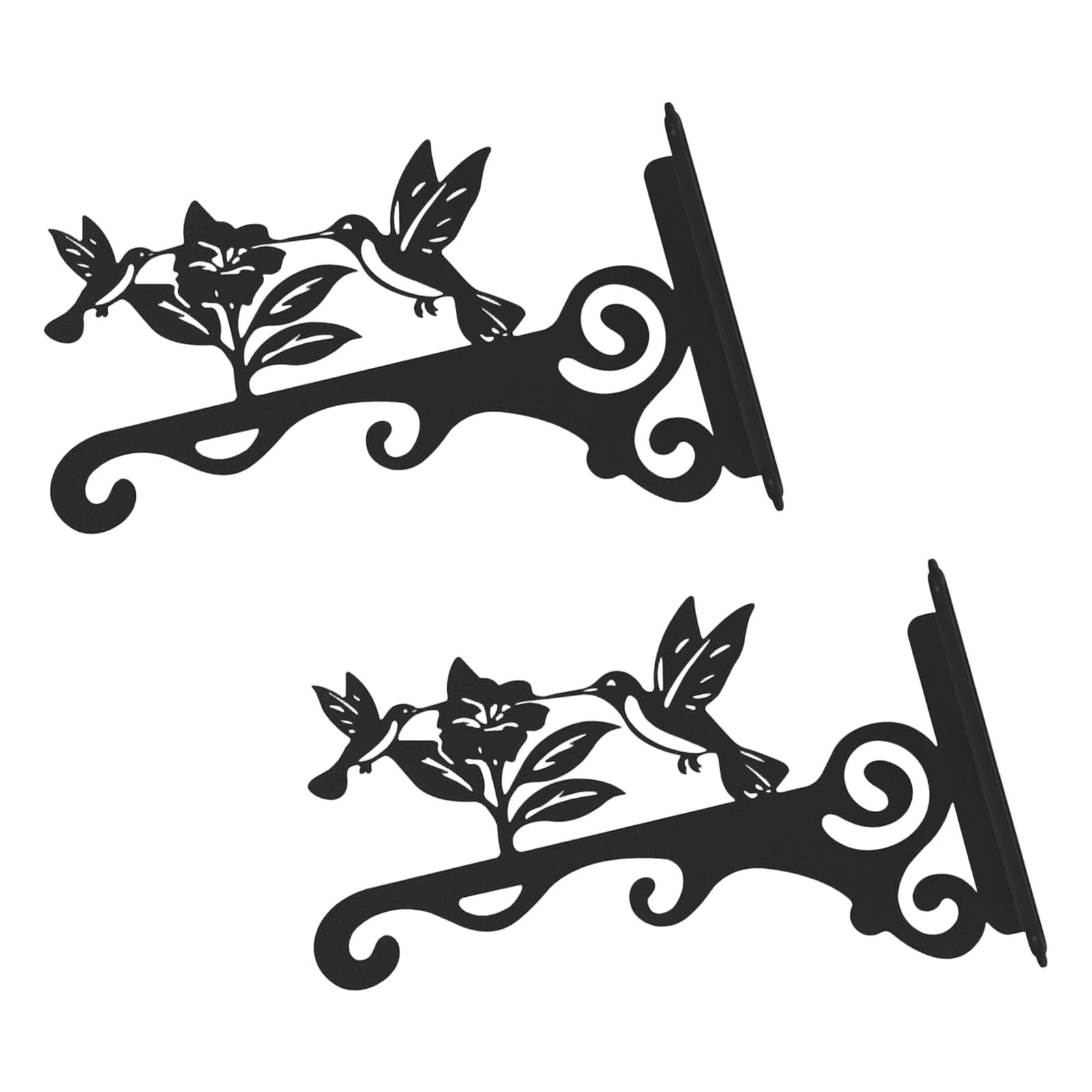 Carotoe Multicolor Of 2 Space Saving Wall Hooks With Bird Designs Easy Installation Metal Plant Hangers For Indoor And Outdoor Bird Wall Hooks