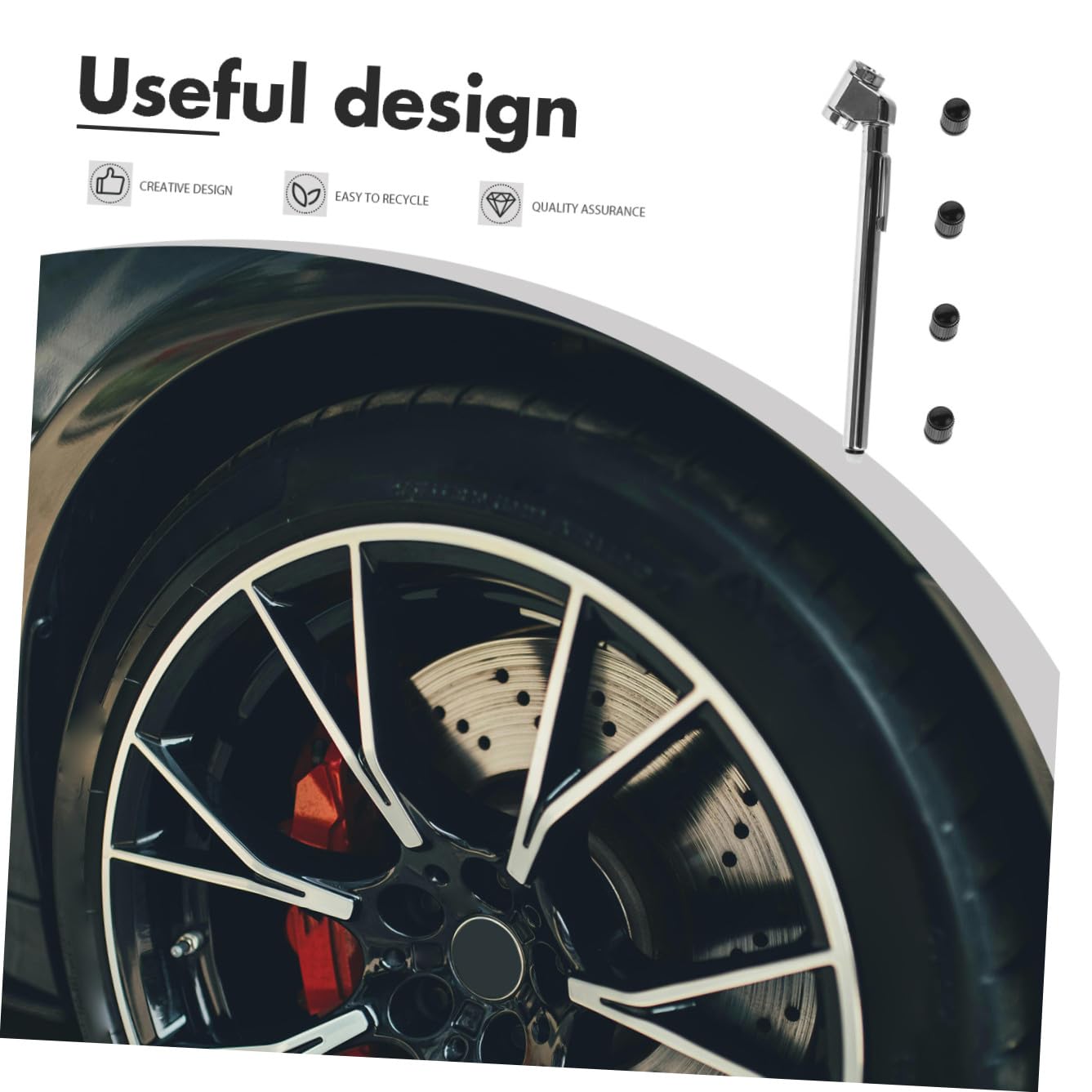 Alipis 4 Pezzi Manometro per Pneumatici Portatile Misuratore Pressione per Auto e Biciclette Facile da Usare Misurazioni Accurate Compatto e Accessorio Indispensabile per Ogni Guidatore