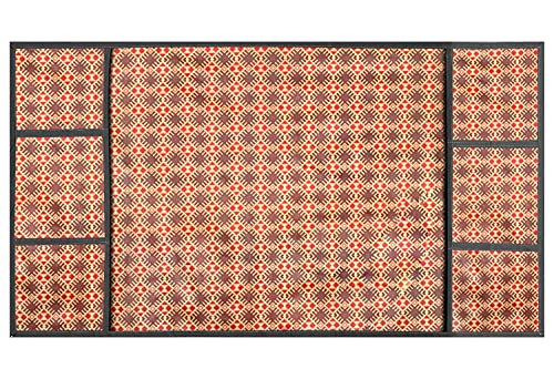 Image of Stylista Refridgerator top Cover Suitable for Samsung RR20C1824CR /HL, 183 Liter Fridge, Dimension (WXD) 65x111 CM, Surface Pattern Brown