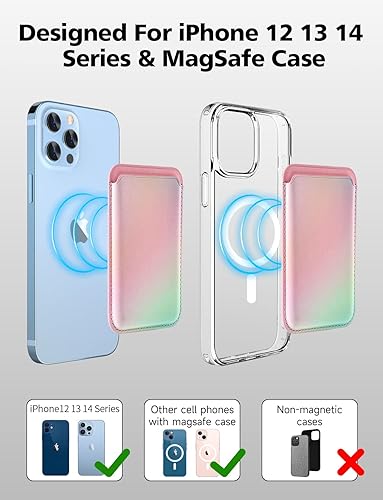 Miniatura 96 de Soporte magnético para tarjetas con MagSafe para iPhone 15 Pro Max/15 Pro/15 Plus/15 Plus, para iPhone 14 Pro Max/14 Plus/14 Pro/14, para iPhone 13