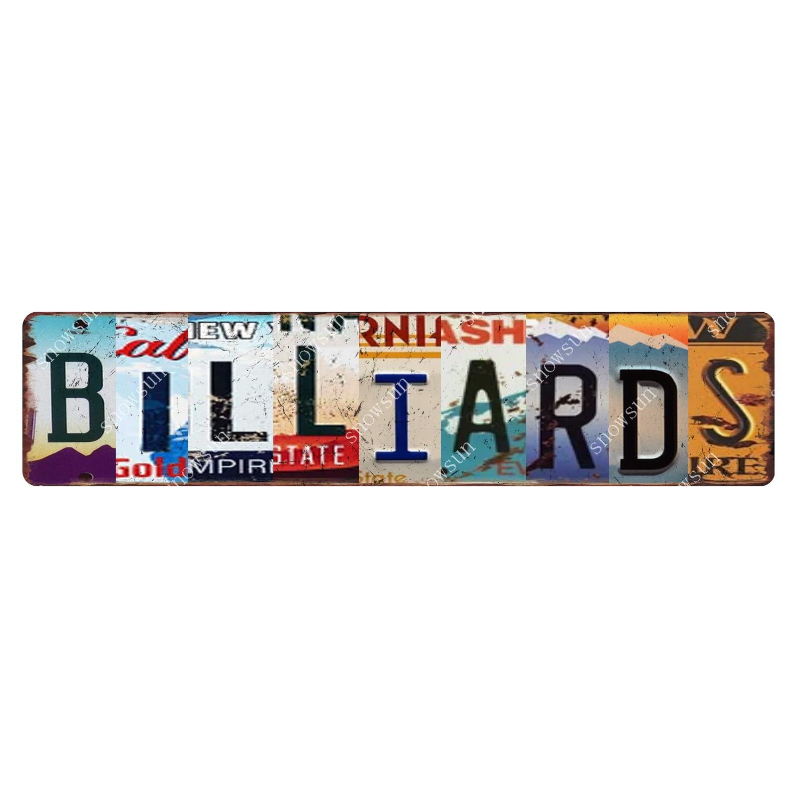 Billiards Vintage Metal Tin Sign Street Signs for Home Pool Hall Cafe Bar 4x16 Inch