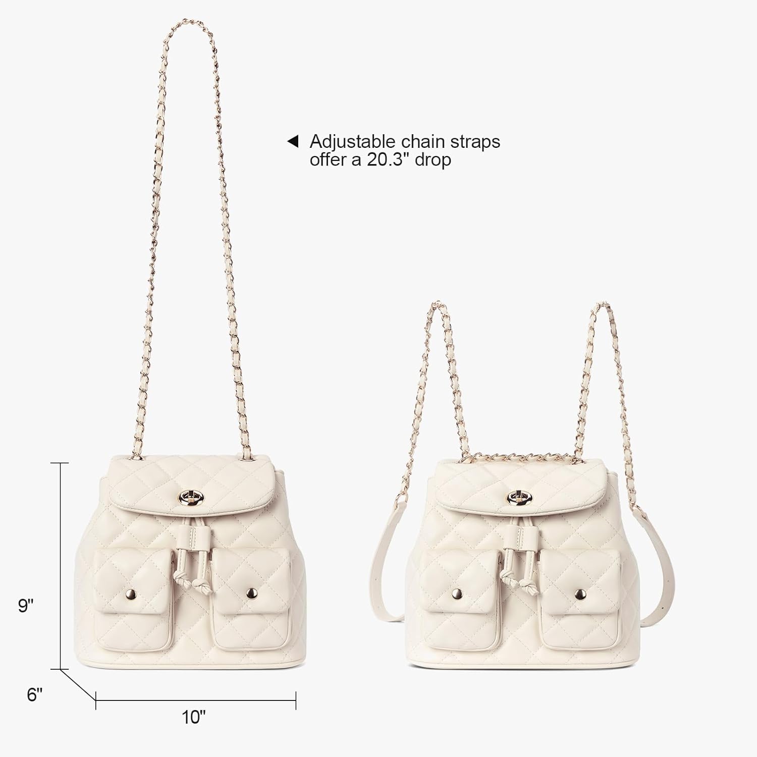 Small Backpack Purse for Women Leather Mini Backpack Convertible Designer Shoulder Bag Quilted Crossbody Purses