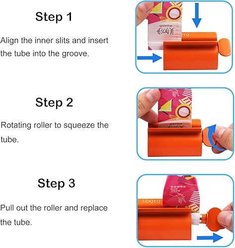 Miniatura 10 de Exprimidor de pasta de dientes - Exprimidor de tubo de metal de acero inoxidable Wringer UDQYQ para pasta de dientes Soporte de asiento (negro mate)