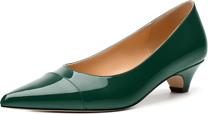 Womens Pumps, Pointed Toe Kitten Heels Shoes for Women, Fashion Classic Pointed Toe Dress Pumps Shoes