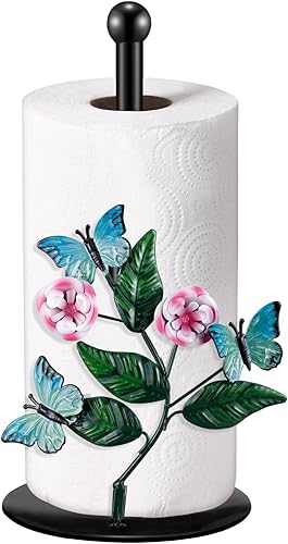 Miniatura 1 de Toallero de papel decorativo para encimera, soporte de toalla de papel de metal, dispensador de rollos de cocina con base para cocina, baño, mesa,