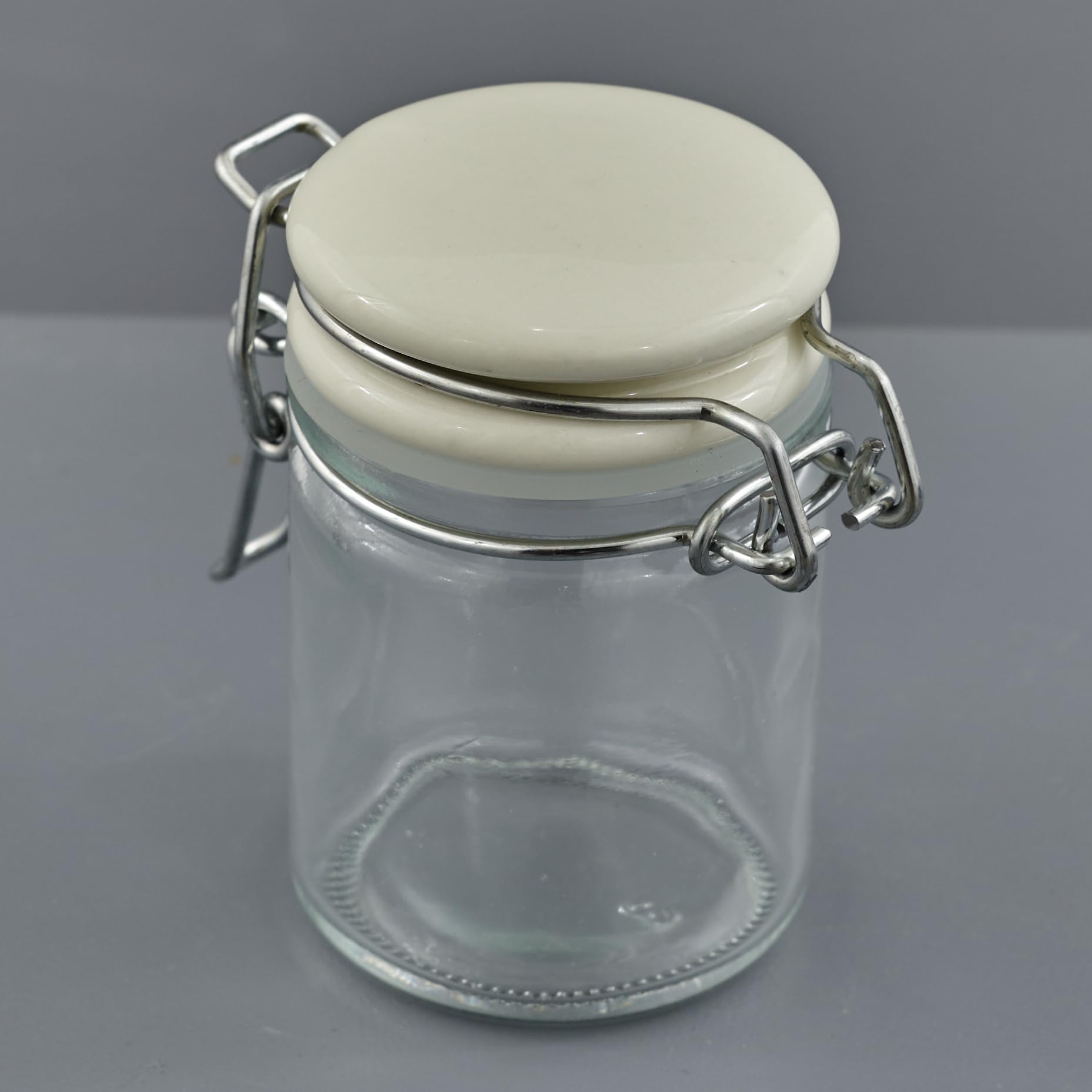 Doni Bomboniere Matrimonio 12PZ Barattolo con Tappo in Ceramica Porta Spezie Caramelle Confetti Marshmallow Cresima Comunione Annivesario Confettata Segnaposto Bianca Ermetico Base Tonda Idee Regalo