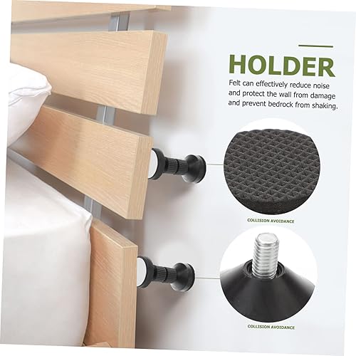 Miniatura 7 de Holibanna 4 piezas de muebles para evitar caídas para cabecero de pared, tapones de cama de pared, cabeceros de puerta de pared para cabecero de