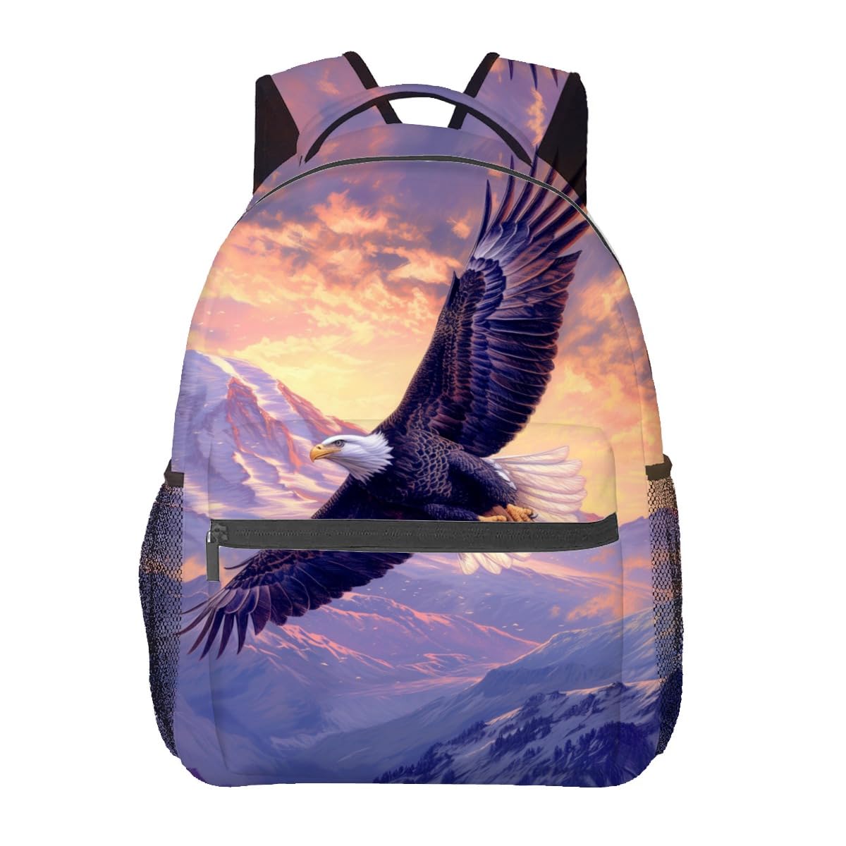 VANZEV Eagle Mountain Pattern Backpack Travel Backpacks Laptop Rucksack,School Bookbag for Women Kids Boys Girls,Bald Eagle Back Pack Accessories Bags