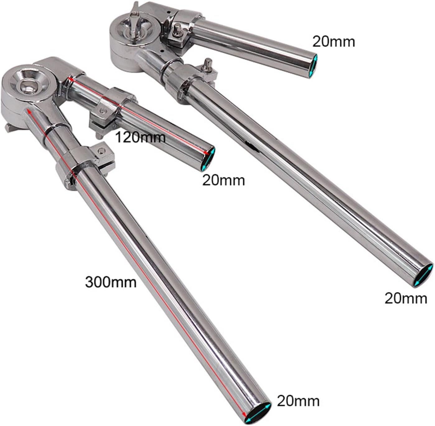 Generic Tom Holder Stand Tom Mount Arm Holder, Drum Rack Lightweight Durable Mount Bracket Hardware Parts for Drum Set Accessories, 2Pcs, 78023889111675178