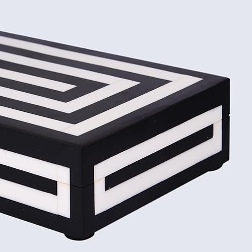 Miniatura 5 de Handicrafts Home Colección Concentric - Joyero decorativo hecho a mano para recuerdos, baratijas y decoración del hogar, caja para almacenamiento de