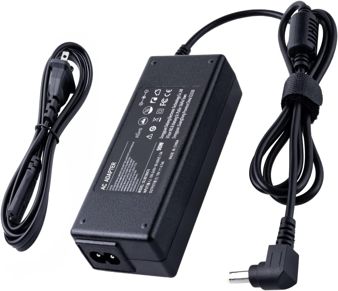 90W AC Adapter Laptop Charger for Toshiba Satellite C55 L505D L635 L645 L655 L655D L745 L755 L775 L855 L875 A105 A135 C655 C655D C675 C850 C855 L305 PA3714U-1ACA PA5177U-1ACA PA5035U-1ACA Power Cord