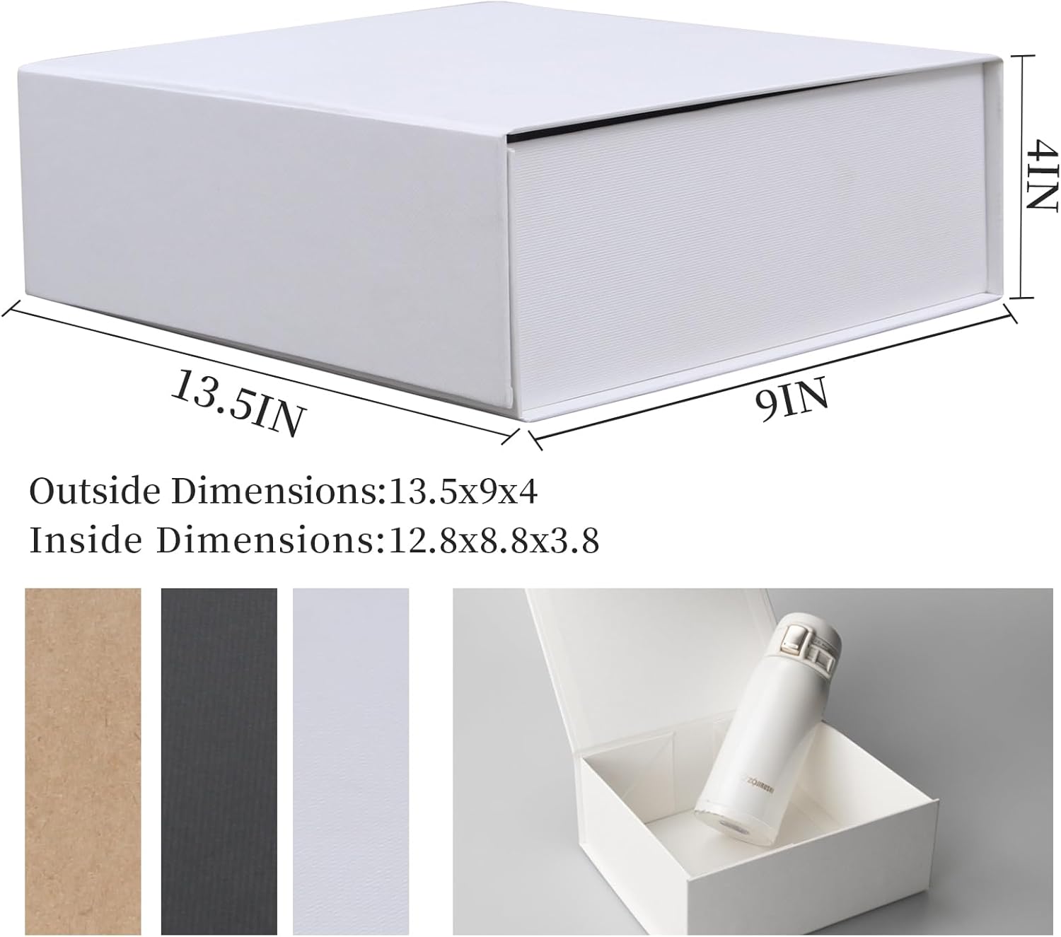 Rs White Box with Lids,. Boxes for Presents, Magnetic