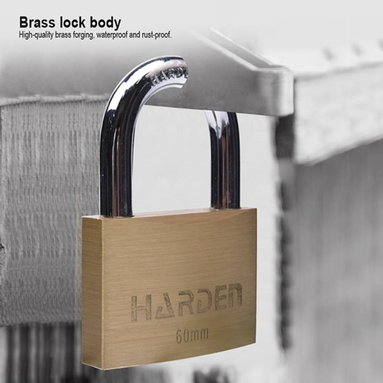 Edward Tools Harden - Candado de latón macizo de 40 mm con 3 llaves, grillete de acero endurecido, cerradura resistente al óxido e impermeable para puertas de armarios, ventanas, taquillas