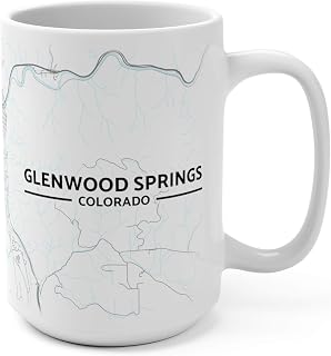 Glenwood Springs, Colorado CO Map Mug (15 oz)