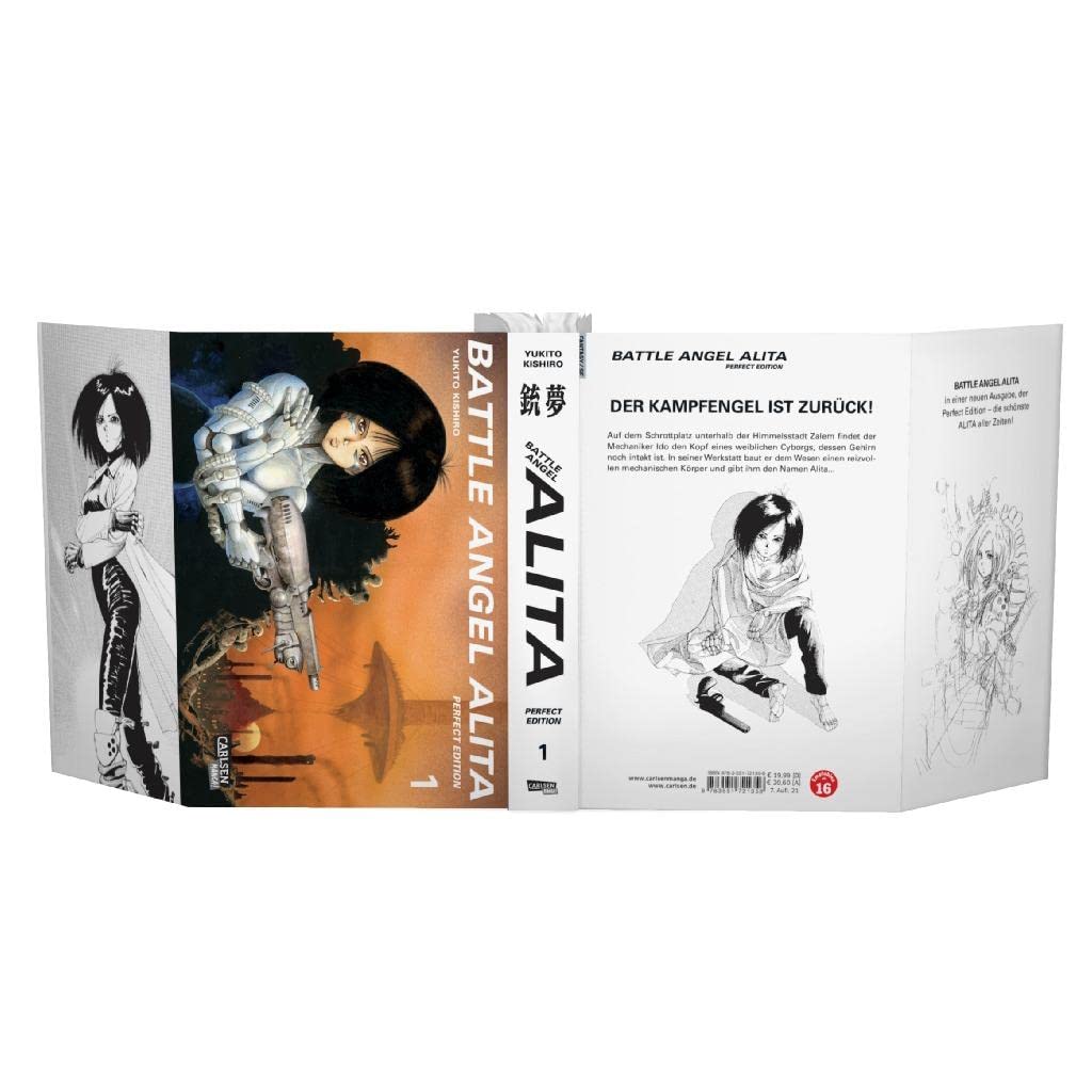 Battle Angel Alita - Perfect Edition 1: Neuausgabe der verfilmten Science-Fiction-Manga-Serie über einen weiblichen Cyborg - mit Farbseiten und Zusatzmaterial