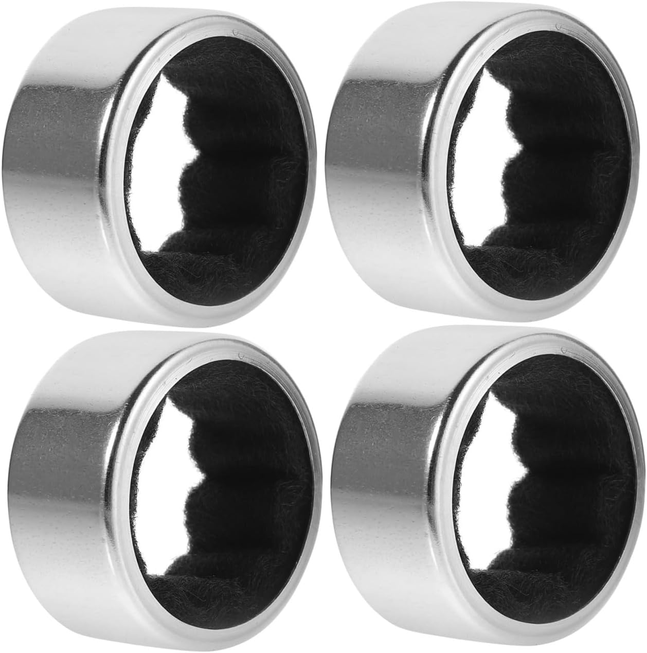 4pcs Wine Bottle Collar Rings Anti-overflow Leak-proof Stainless Steel