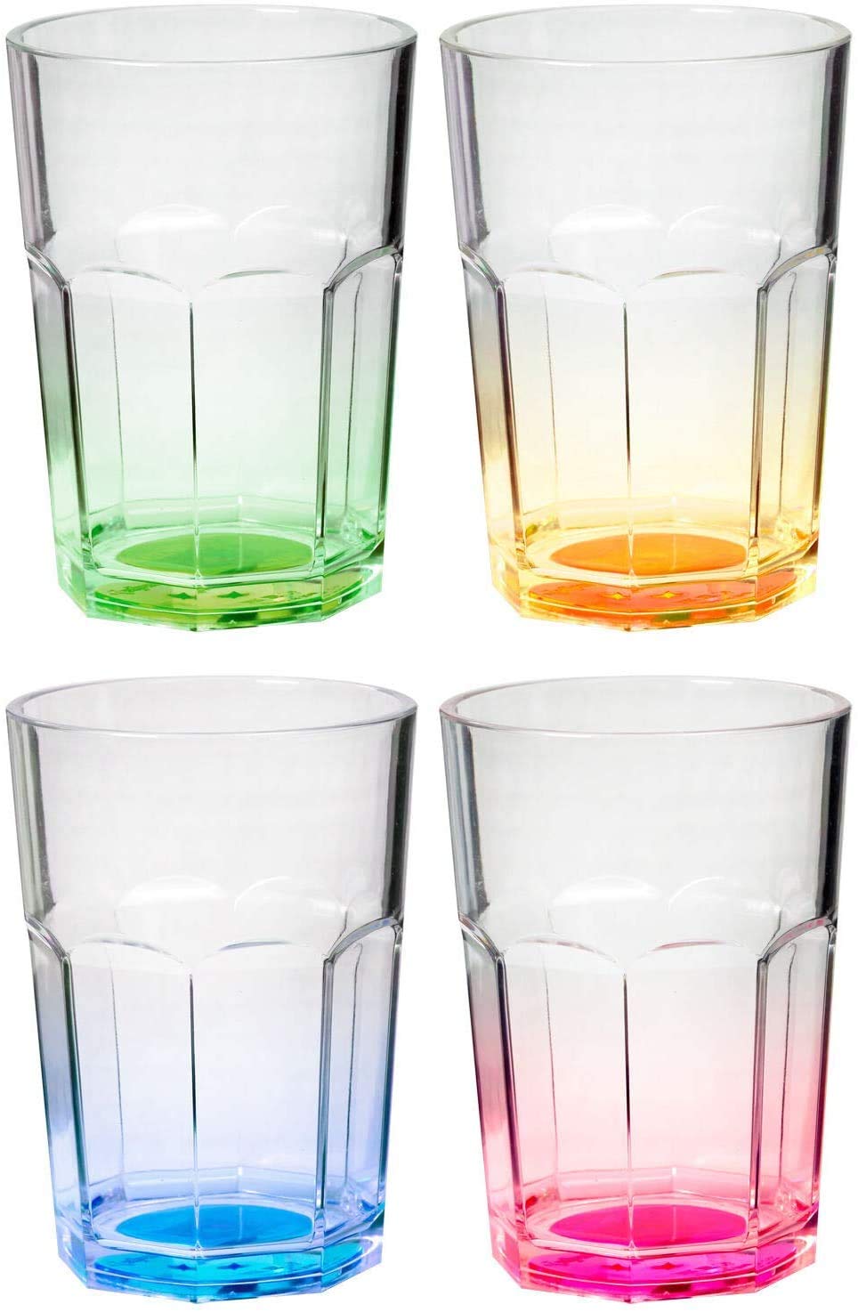 Brunner Set 4 Bicchieri Octoglass Color, 4 Unità (Confezione Da 1) - 4
