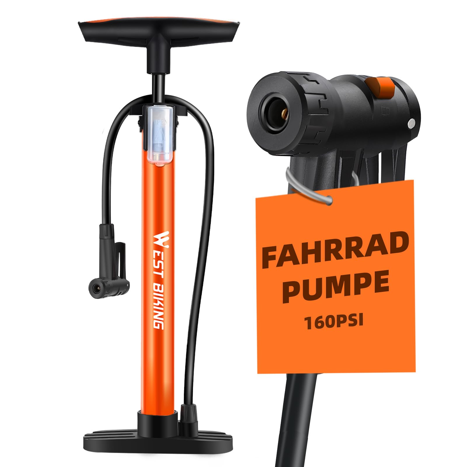 Pompe à vélo pour toutes les valves