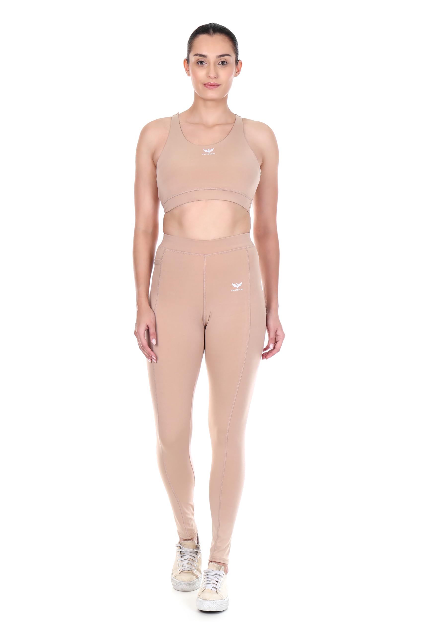 Women's Activewear Set Polyester-Spandex Sports Bra & Leggings-image-45