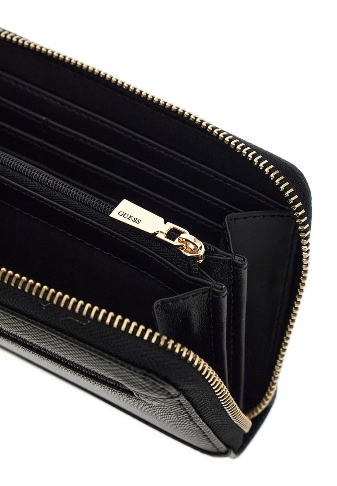GUESS Monedero Gilda SLG Zip Around Wallet Black Negro