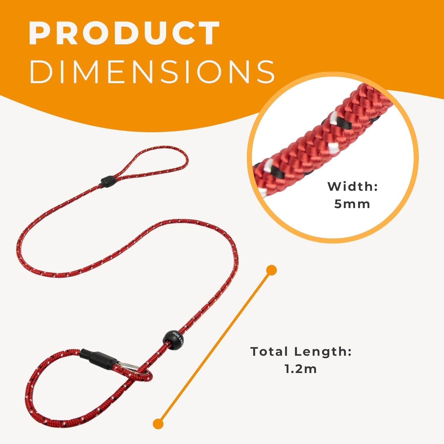 Dog & Field Trial Pro Slip Lead, Red