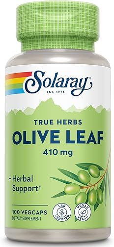 SOLARAY Cápsulas de hoja de olivo, 410 mg | 100 unidades