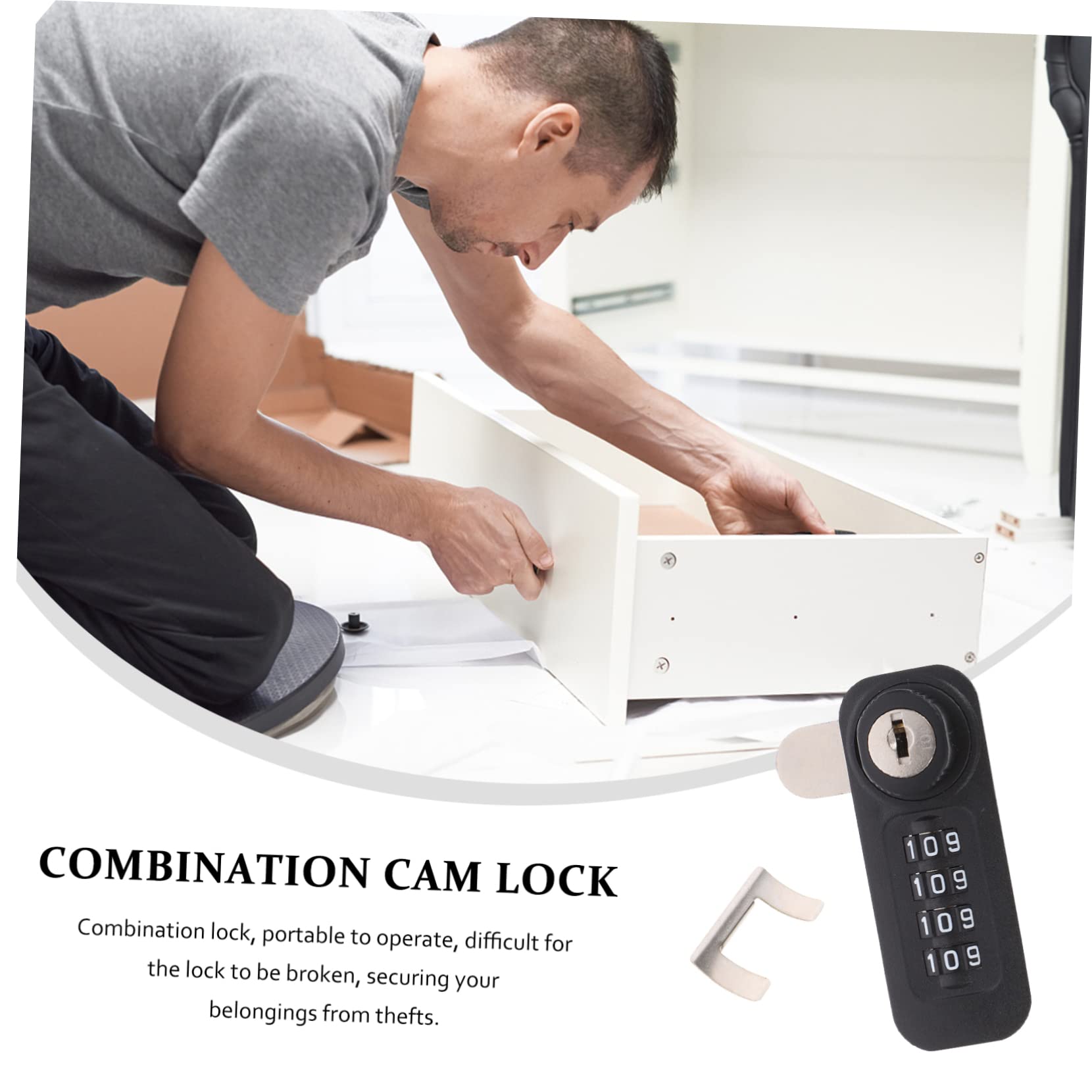 Artibetter 3piezas Cerradura Mecánica De Combinación De Dígitos Para Armarios Cerradura De Seguridad Para Gabinete De Acero Instalación Fácil y Duradera