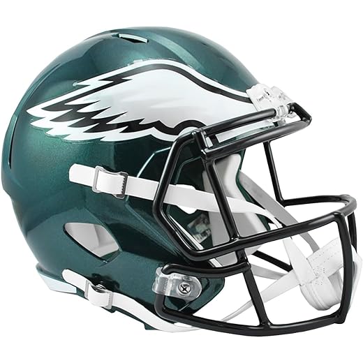 Philadelphia Eagles Current Riddell Speed Replica Full Size Helmet - NFL Replica Helmets