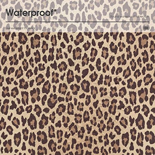 Leopard Spotted Print Round Tablecloth Polyester Table Cloth Washable Dining Table Cover For Kitchen Party Wedding Decoration #TOP4