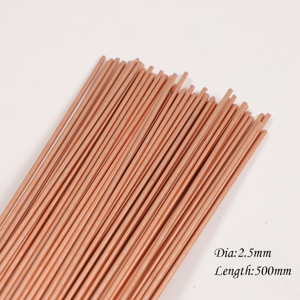 1 kg 50 cm Ottone Asta di Saldatura Elettrodo di Rame Fosforo Filo di Saldatura Asta di Saldatura Bronzo Non C' È Bisogno di Polvere di Saldatura Utensili(2.5mm)