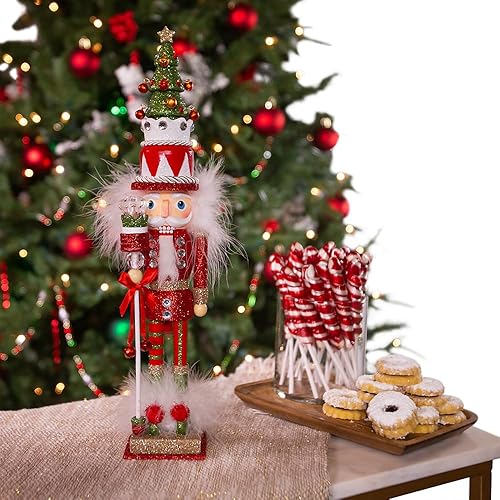 Miniatura 8 de Cascanueces con sombrero de árbol Hollywood de Kurt Adler 15 pulgadas color rojo y verde