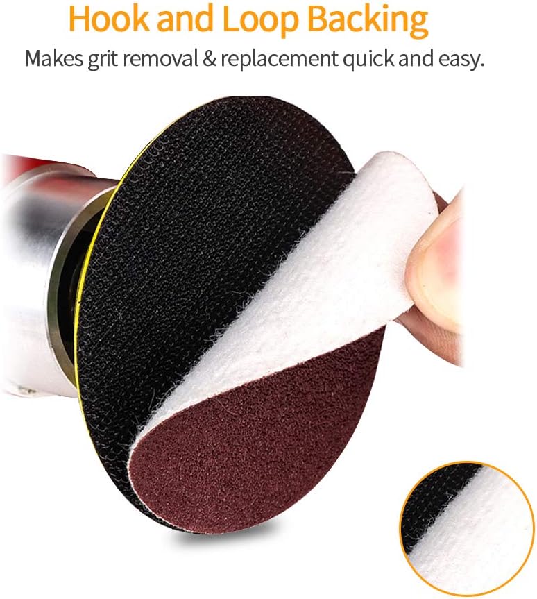 SPEEDWOX 100pc 2 inch Sanding Discs Hook and Loop Sandpaper 150 Grit Sander Disc Sanding for Sanders Drill Grinder Rotary Tools Attachment Woodworking Wood Auto - Image 5