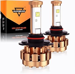 Auxbeam 9005 LED Light Bulbs, 60W 12000lm 9005 HB3 Led Fog Light Bulbs LED Chips Extremely Bright 9005 LED Conversion Kit F-16 Series (Pack of 2)