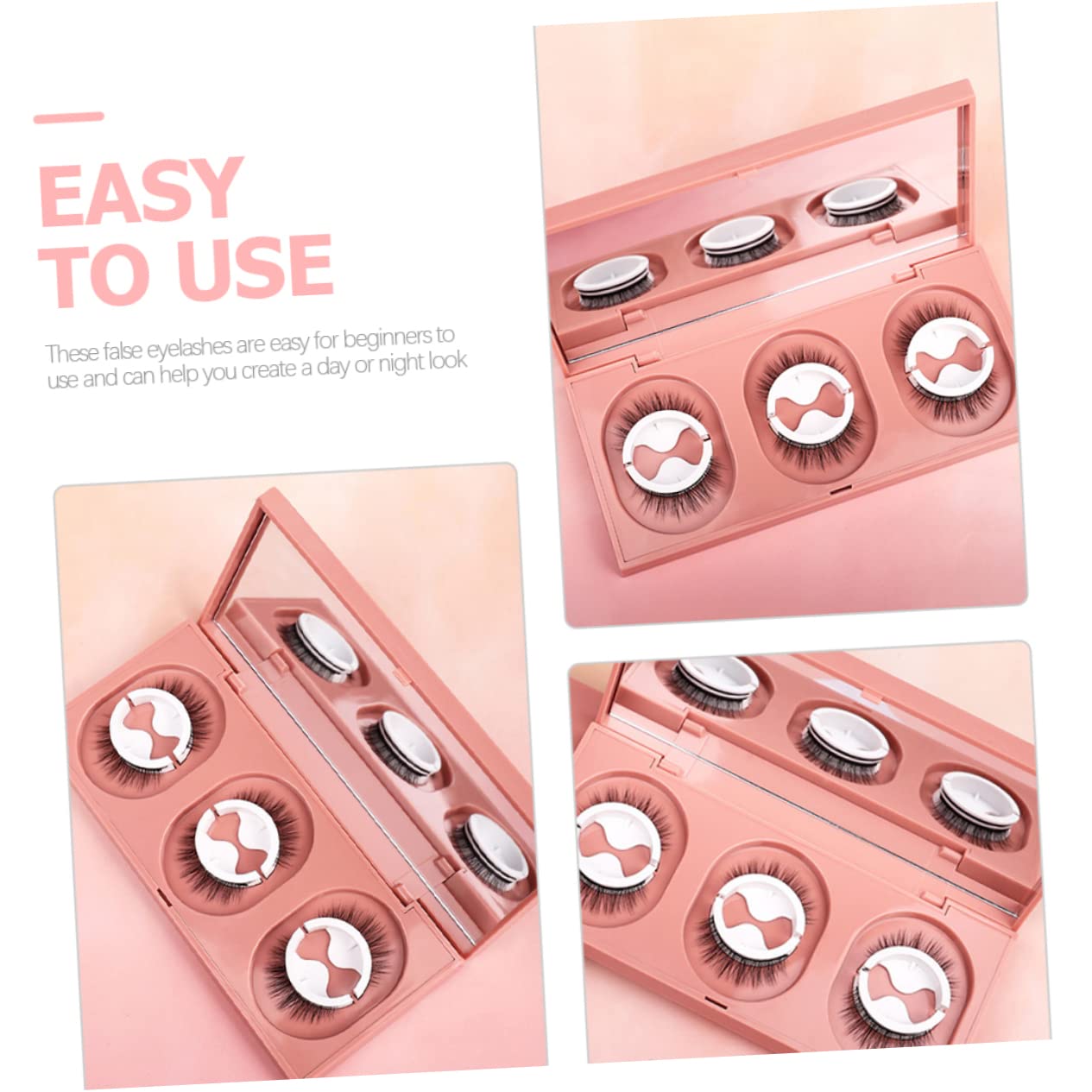 FRCOLOR 9pares of Self-adhesive Reusable Eyelashes for Women Natural Look False Eyelash Makeup Accessories