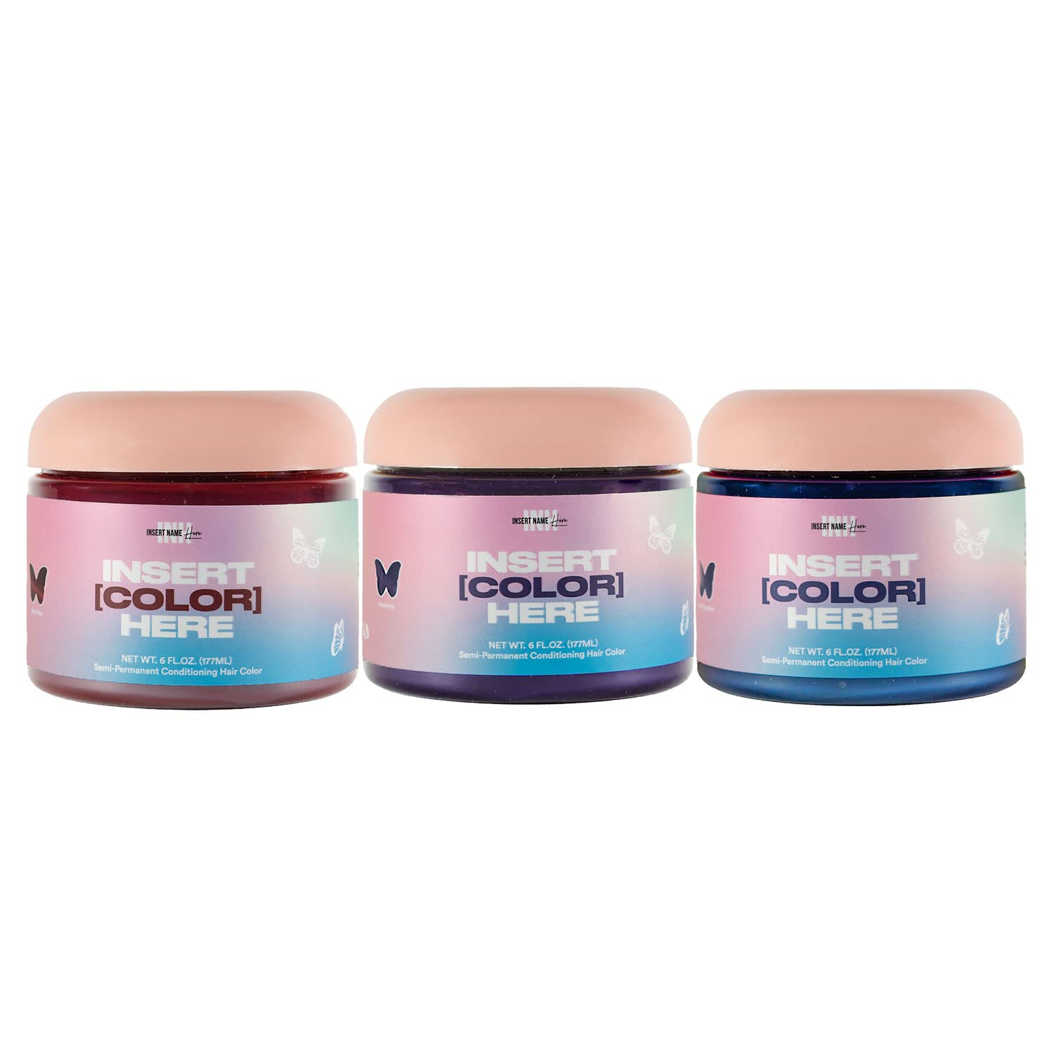 Amazon.com : INH Semi Permanent Hair Color - Sapphire Blue, Ruby