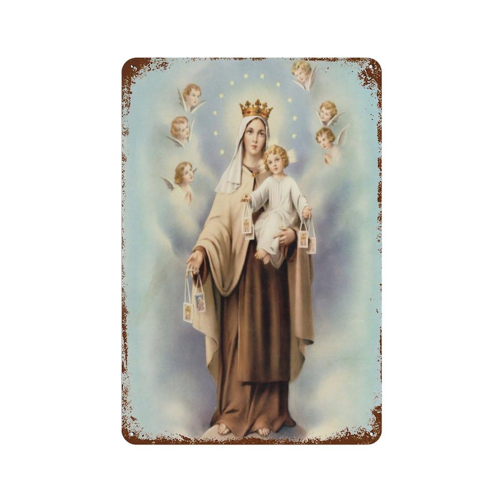 xiaoxiaoshen Our Lady of Carmen (7) Wall Decor Art Metal Tin Poster Modern Home Decor Art Home Bar Shop Decorations Vintage Sign 30x20cm