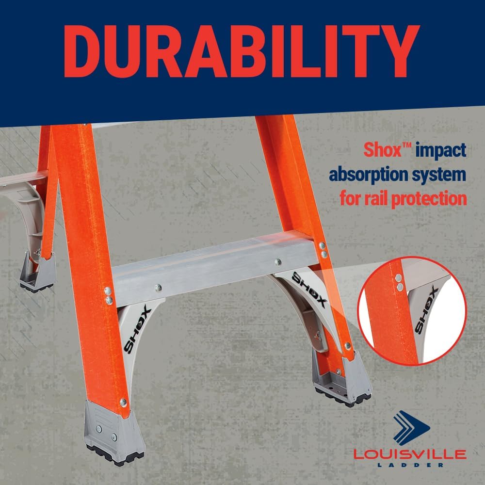 Louisville Ladder 4-Foot Fiberglass Platform Step Ladder, 300-Pound Load Capacity, Type IA, FXP1704